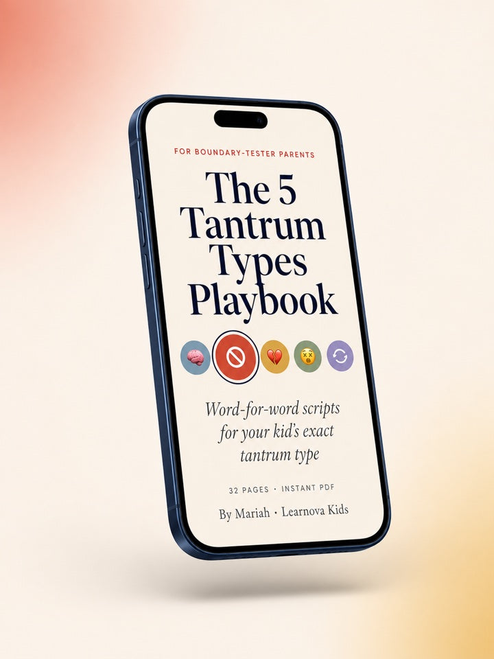 The 5 Tantrum Types Playbook &mdash; Boundary-Tester edition on a phone screen