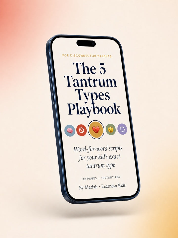 The 5 Tantrum Types Playbook &mdash; Disconnector edition on a phone screen