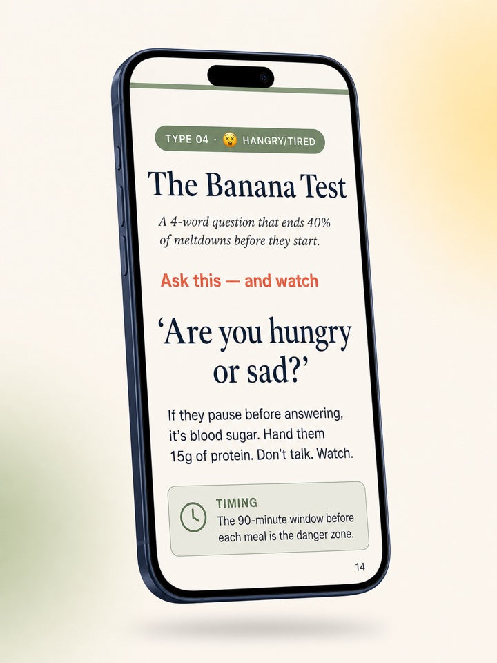 The Hangry/Tired chapter from inside The 5 Tantrum Types Playbook