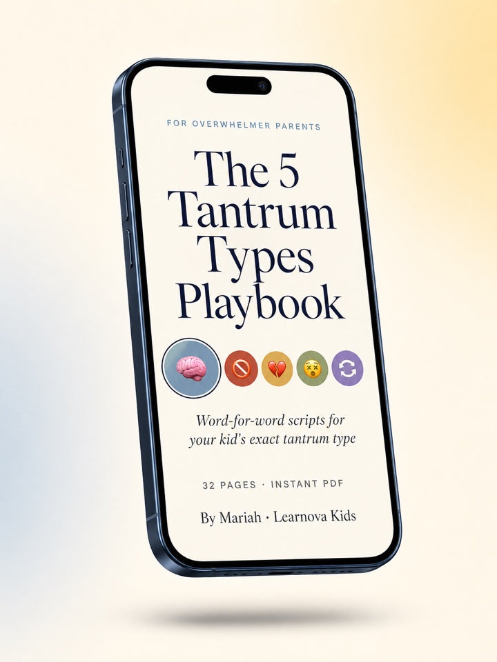 The 5 Tantrum Types Playbook &mdash; Overwhelmer edition on a phone screen